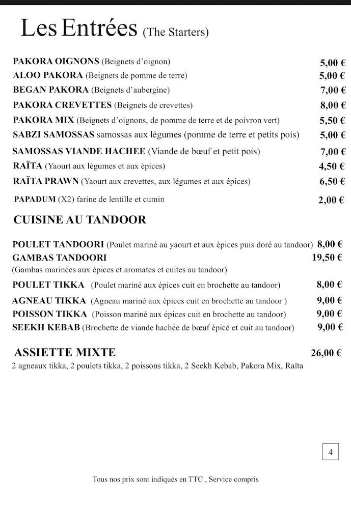 Le Kashmir - Menu Image 2